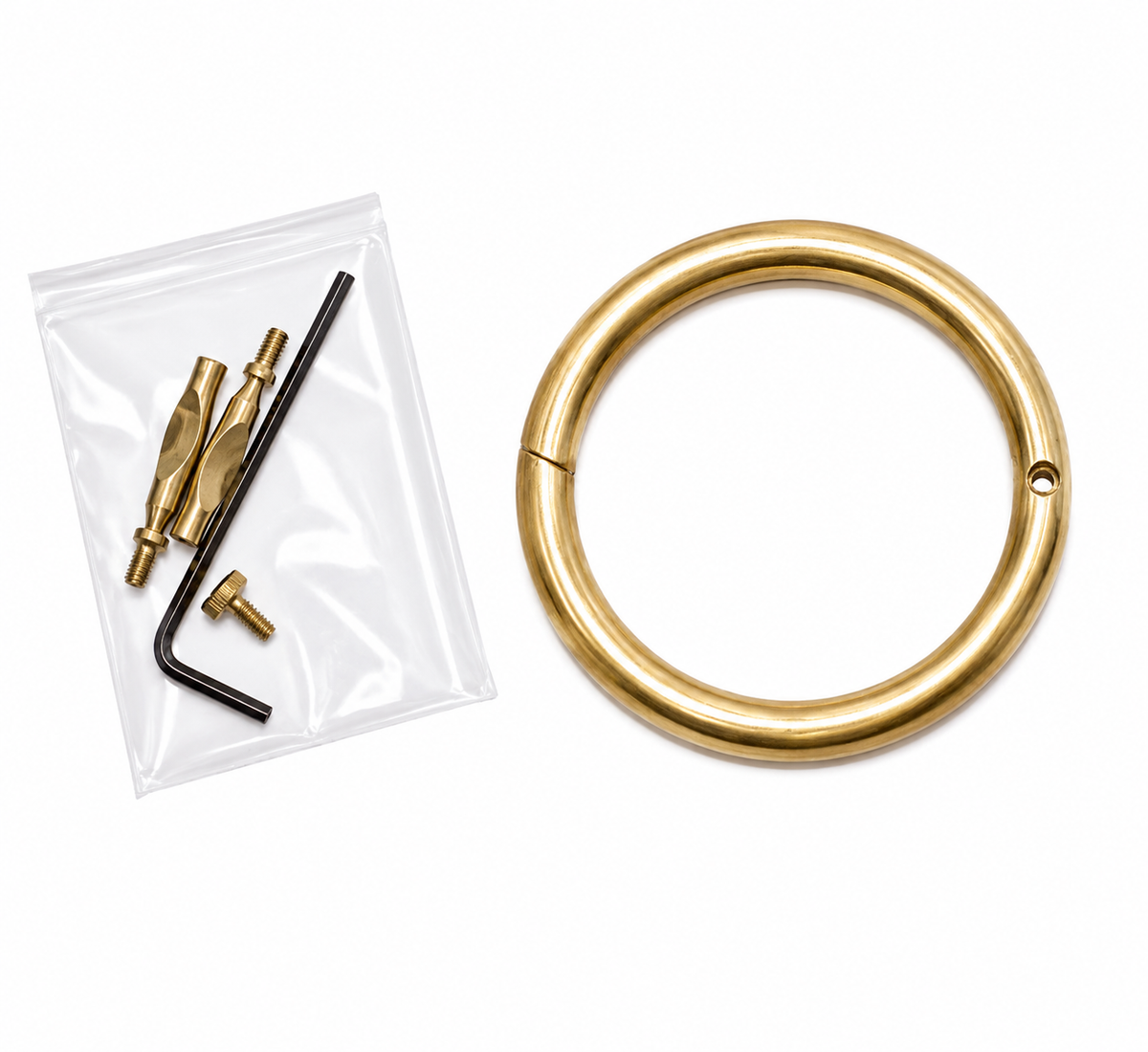 Brass veterinary ring for livestock identification and management