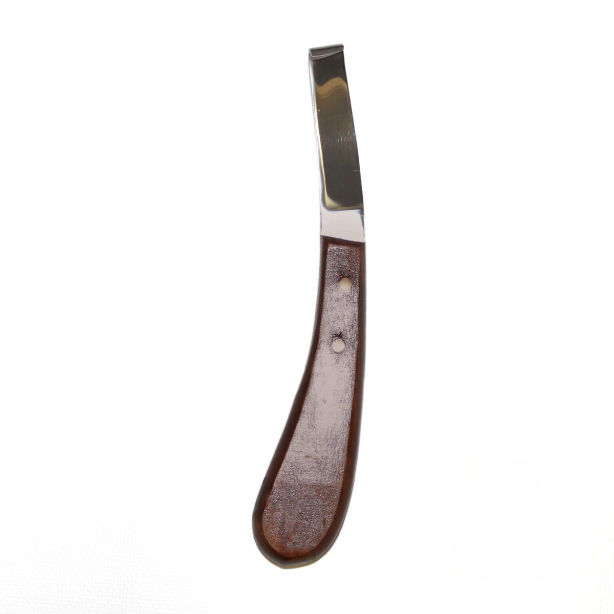 Curved veterinary hoof knife for livestock hoof trimming and hoof care