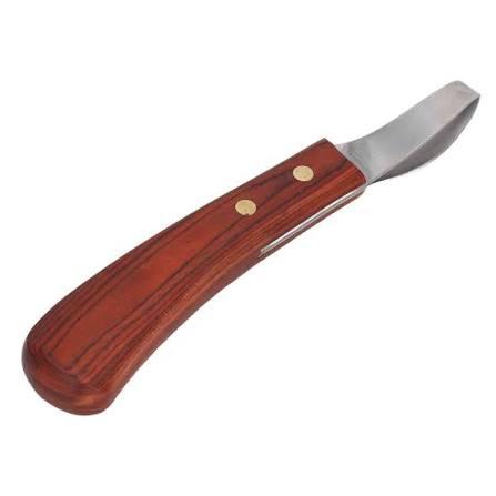 Loop hoof knife for veterinary hoof trimming and hoof care