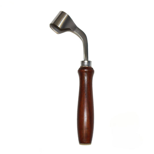 Oval loop hoof knife for veterinary livestock hoof trimming and hoof care