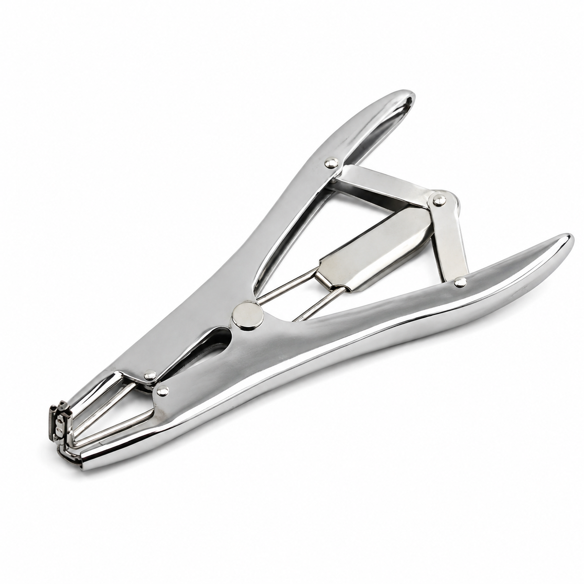 Pewter elastrator for veterinary livestock castration and animal care