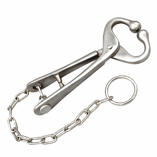 Bull Holder with Chain – full veterinary surgical instrument view