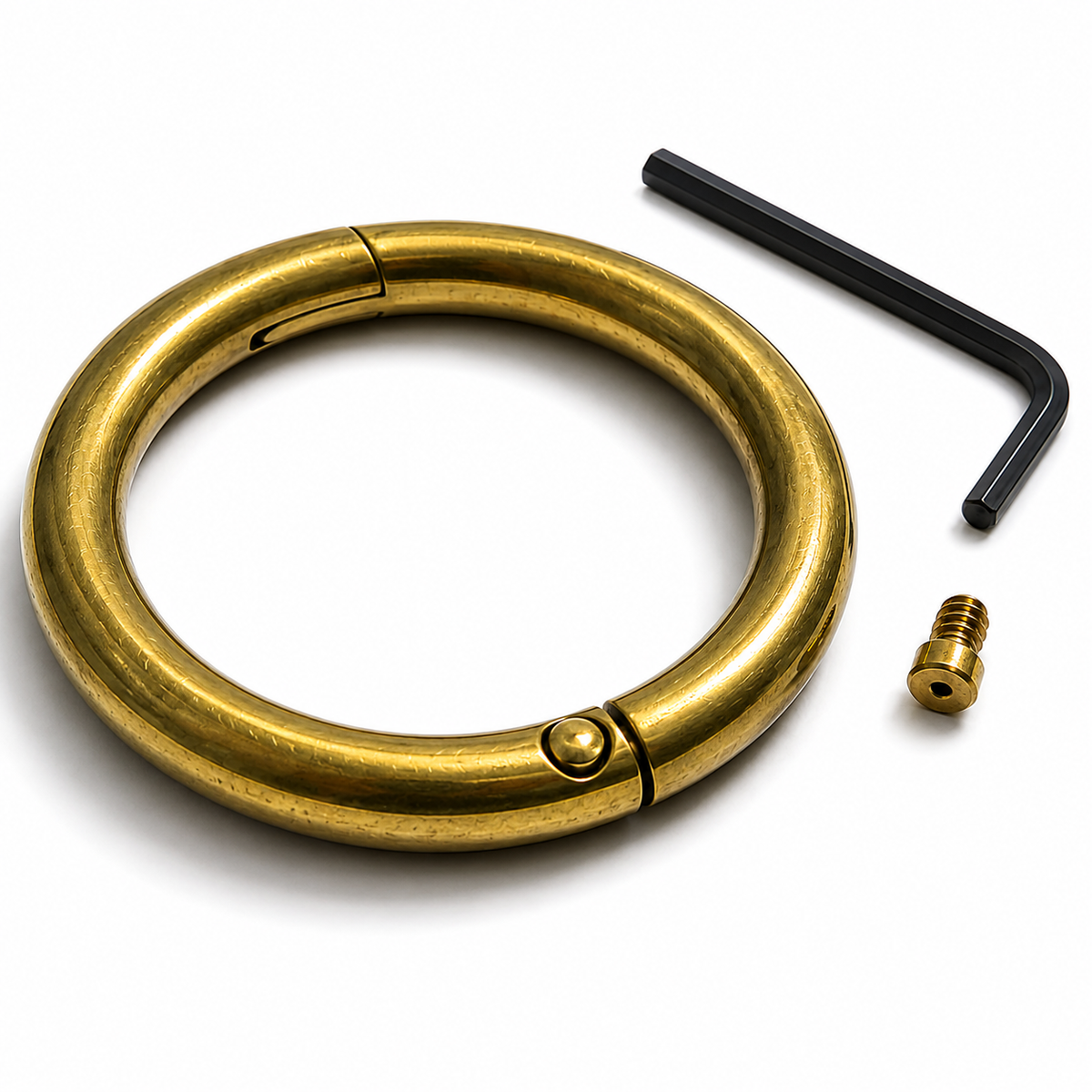 Bull Ring Brass 3" 3/8 3-quarter angle view