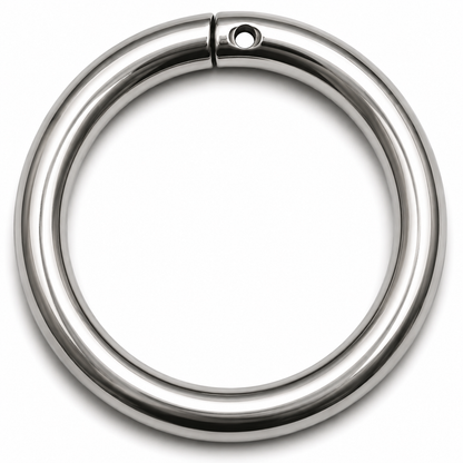 Bull Ring Stainless 3" 3/8 close-up surface detail