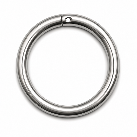 Bull Ring Stainless 3" 5/16 – full veterinary surgical instrument view