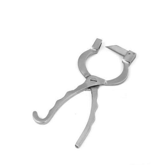 Newberry Castration Knife – full veterinary surgical instrument view