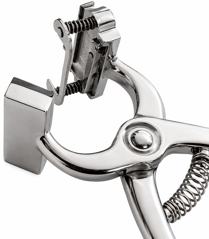 Tattoo Plier 3/8 digit slot and spring close-up detail
