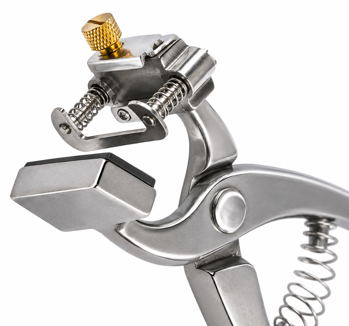 Tattoo Plier 5/16 digit slot and spring close-up detail